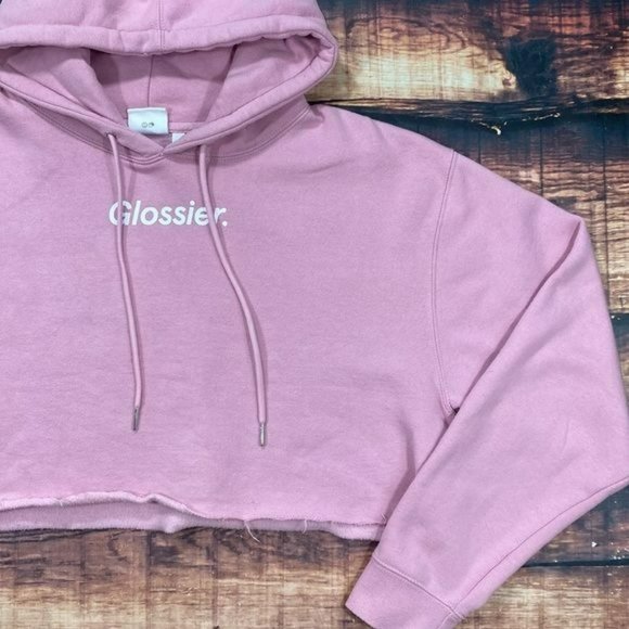 RELISTED Glossier Light Pink Cropped Hoodie - Picture 4 of 10